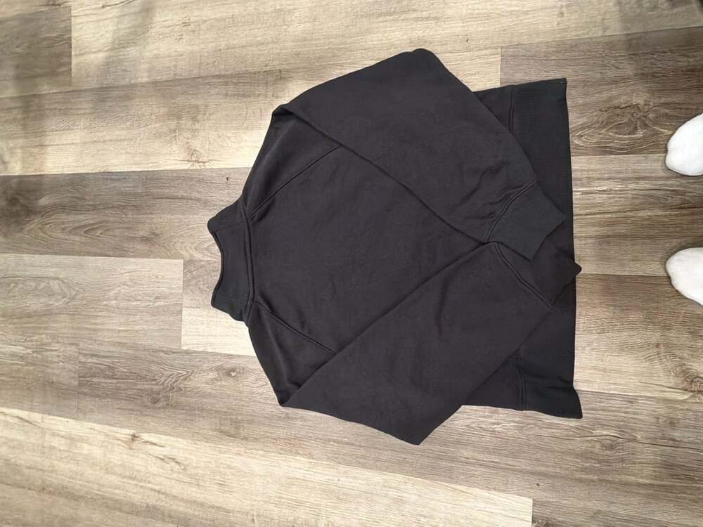 Gap Half-Zip Pullover Sweatshirt Size M Black Fleece - Picture 6 of 6